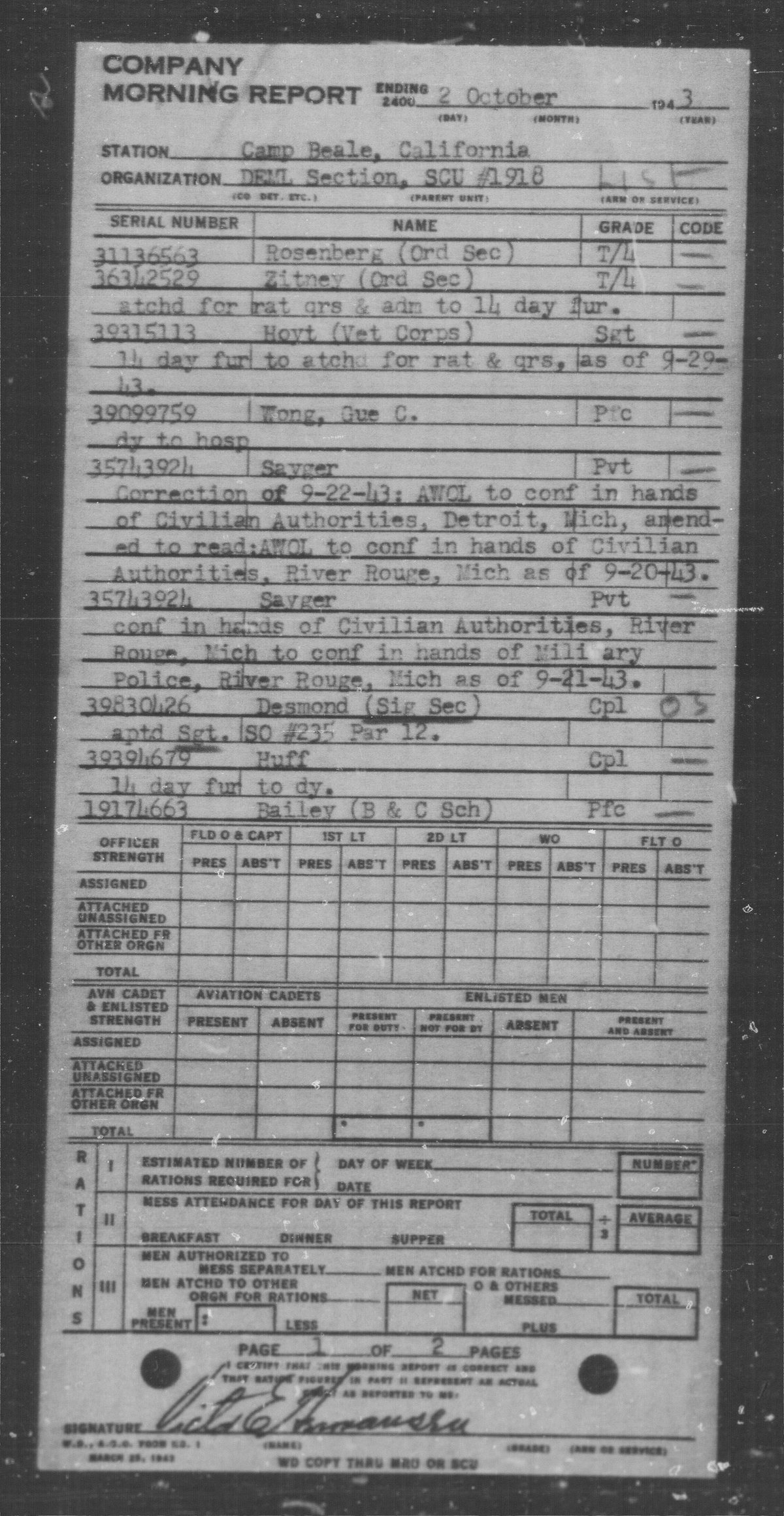 scanned record