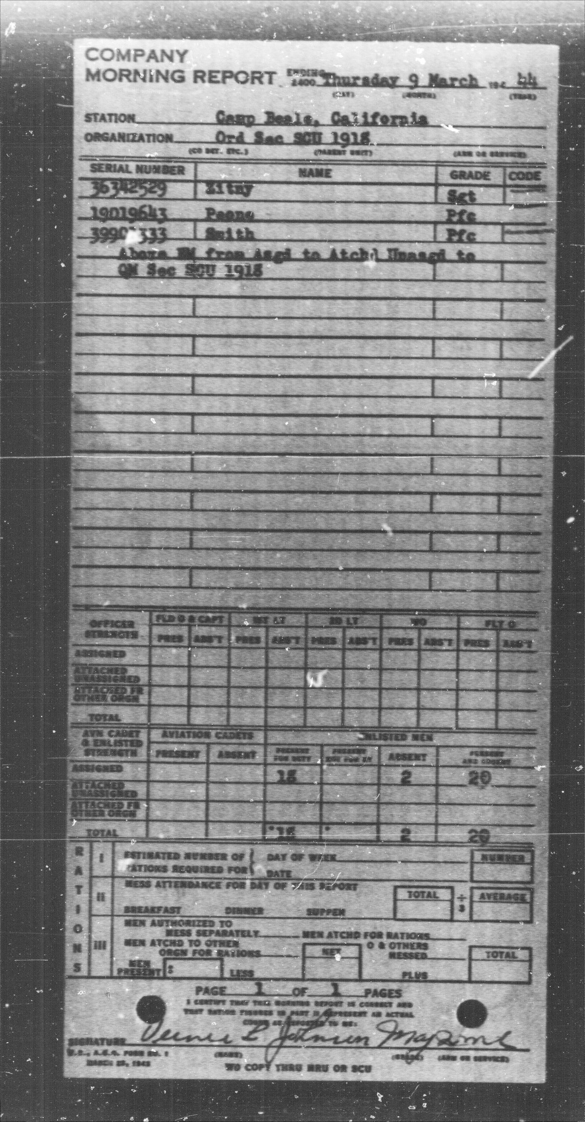 scanned record
