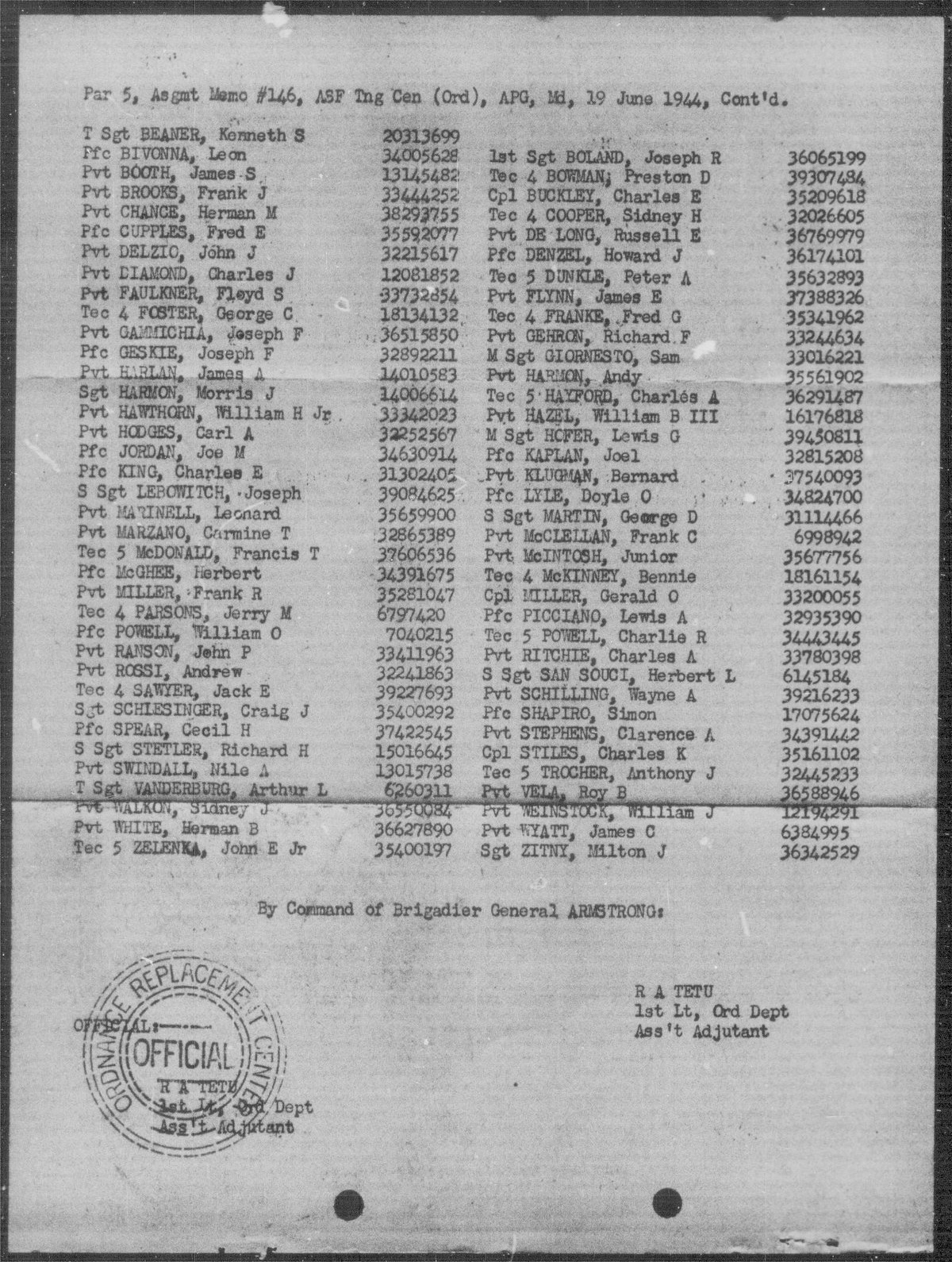 scanned record